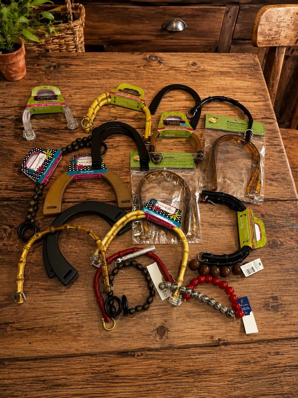 Huge lot of y2k vintage new purse handles and accessories all new and never used